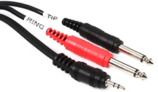 Hosa - CMP-153 - 3.5 mm TRS to Dual 1/4 inch TS Stereo Breakout Cable - 3 ft. picture