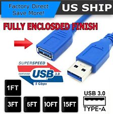 USB 2.0 3.0 Extension Extender Cable Cord USB A Male to Female 1-16FT HIGH SPEED picture