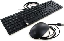 HP Lifestyle TPC-P001K 928923-001 USB Wired PC Black Keyboard with Mouse  picture