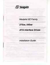 Seagate Medalist XR Hard Drive 275XE Replacement Manual Vintage 1990s MS-DOS PC picture