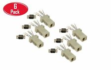 6 Pcs DB9 9-Pin Serial RS232 Male to RJ45 Female Network Ethernet Adapter Ivory picture