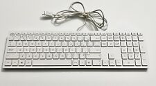HP Lifestyle White Keyboard Slim Low Profile USB Wired TPC-P001K PC picture