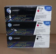 3 Cosmetic OEM HP304A LaserJet CP2025,CM2320 M,K Print Cartridges CC533A,CC530A picture