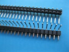 400 pcs 2.54mm 1x40 40pin Angle Breakable Pin Header Male Single Row Strip New picture