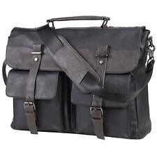 Leather Messenger Bag for Men, 15.6 Inch Vintage Laptop Bag Briefcase Satchel picture