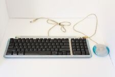 Vintage Apple Keyboard & Mouse Translucent Blue M2452/M4848 Good Condition picture