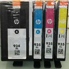 Set 4 NEW Genuine HP 934XL Black 935XL Color Ink Cartridges SEALED SLEEVE picture