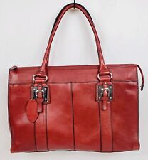 Wilsons Leather Messenger Laptop Bag Tote Dark Red Large Executive Strap s picture