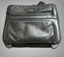 TUMI Alpha Black Leather Compact Wheeled Laptop Briefcase 96124DH MSRP $795 picture