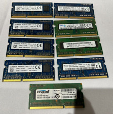 Lot of 9 Mixed Brands/Speeds 4GB PC3-12800/16000 DDR3L Laptop Memory picture