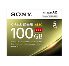 SONY BD-RE XL 100GB Rewritable 5 Packs 2x Speed 4K Blu-ray Disc BDXL picture