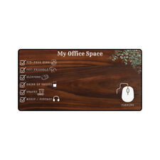 Remote Work From Home Woodgrain-look Fun Desk Mat picture