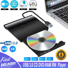 Slim External CD DVD Drive USB 3.0 Disc Player Burner Writer For Laptop PC Mac picture