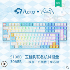 AKKO Cinnamoroll 108 keys OEM RGB Light USB Blueteeth Cherry Mechanical Keyboard picture