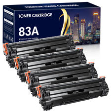 1-4PK Black 83A CF283A Toner Cartridge for HP LaserJet Pro M127fw M225dn Printer picture