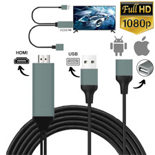 1080P HDMI Mirroring Cable Phone to TV HDTV Adapter For iPhone iPad Android 3FT picture
