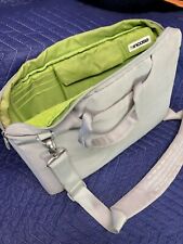 Incase Laptop Tablet Very Soft Padded Lined Messenger Crossbody Bag Grey Green K picture