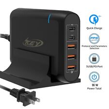 Quick Fast Home Charger USB Type C Multi 5 Port 96W PD Wall Plug Power Adapter  picture