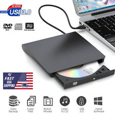 Slim External CD/DVD Drive USB 3.0 Player Burner Reader For Laptop Desktop PC US picture