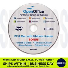 Open Office Suite 2024 Disc DVD Lifetime License  Most Popular Operating Systems picture