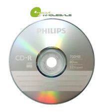 10 PHILIPS Blank 52X CD-R CDR Branded Logo 700MB 80min Media Disc picture