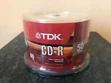 TDK CD-R 50 pk blank discs 80 min 700mb picture