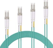Lot of 4 Fiber Patch Cable LC to LC 10G OM3 Multi-Mode Jumper Cord 50/125 picture
