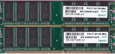 2GB 2x1GB PC3200 DDR-400 APACER 77.G1136.9BG Desktop Ram Memory Kit DDR1 PC-3200 picture