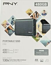 PNY Elite 480GB Portable SSD (PSD1CS1050480FFS)  External Hard Drive Sealed New picture