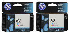 HP #62 C2P06AN Color Ink Cartridge 2 pack NEW GENUINE picture