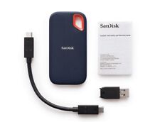 SanDisk Extreme 1TB, USB-C Portable External SSD (Black) (SDSSDE61-1T00-AT) BNIP picture