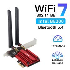 Intel WiFi 7 BE200NGW Tri Band 8774Mbps BT 5.4 PCI-E Network Adapter for Desktop picture