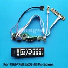 For LP140WH2-TLN1/TLS1 1366x768 40 Pin LVDS VGA+HDMI+AV+USB LCD Driver Board Kit picture