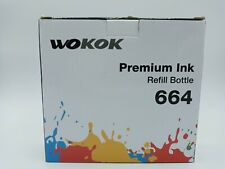 WOKOK PREMIUM INK REFILL BOTTLES 664 BLACK BLUE RED YELLOW EXP Date 08/2022 picture