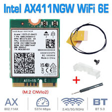 Intel AX411NGW WiFi 6E M.2 CNVIO2 Bluetooth 5.3 Network Card With WiFi Antennas picture