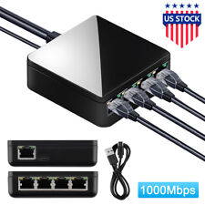 1000Mbps Ethernet Splitter Adapter RJ45 Cable LAN Network Internet 1 TO 4 Ways picture