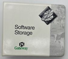 Vintage GATEWAY Computer Software Storage Binder CD Holder 14 Double Sided Pages picture