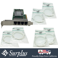 HP Quad Port 1GB RJ45 NIC PCIe x4 Adapter w/ 2x 3/5/7ft CAT6 RJ45 Cable picture