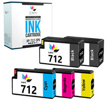 5 Pack Ink Cartridges for HP 712 fits DesignJet Studio T210 T230 T250 T630 T650 picture