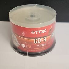 TDK CD-R 700MB 80 Min 50 Pack Writable Computer Burning New Sealed -  picture