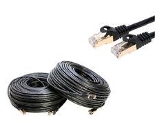 Cat7 S/FTP Ethernet Cable High Speed LAN RJ45 Patch Cord Black  25ft - 200ft LOT picture