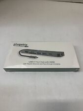 Plugable 7-in-1 USB C Hub Multiport Adapter with Ethernet - picture