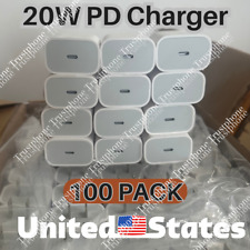 100x 20W USB TypeC Power Adapter Fast Charger Cube Block For iPhone iPad Android picture