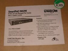 Unicom SmartPoE 802M 8 Port 10/100 Managed PoE Switch & 2 Gig Combo PN POE63208T picture