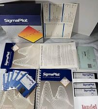 Vintage SigmaPlot 3D Scientific Graphing Software Dos Floppy Jandel 80s Big Box picture