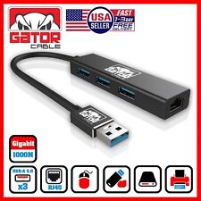 USB 3.0 Gigabit Ethernet LAN RJ45 1000Mbps Network Adapter 3-USB Port HUB PC Mac picture