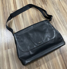Tumi Track Messenger Formula T Black Leather Nylon Strap Laptop Case Bag 2948D picture