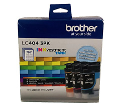 NEW 3 Pack Genuine Brother LC404 LC-404 Ink Cyan magenta Yellow picture