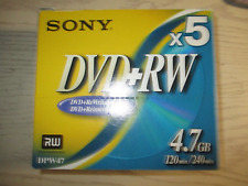 NIB- Sony 5 pack DVD+RW 4.7 GB DPW47- ReWritable  - BRAND NEW picture