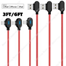 1/3Pack 90 Degree Fast Charger Cable Right Angle For iPhone 14 13 12 11 XR 8 7 6 picture